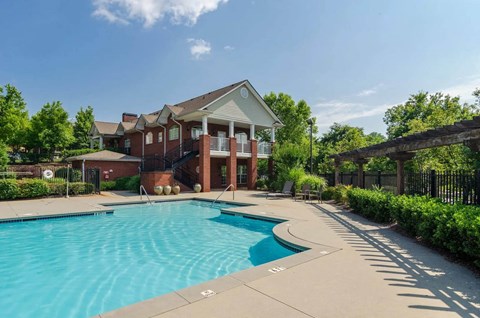 Beautiful swimming pool at Villiages at Carver in Atlanta, Georgia